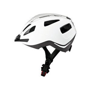 CRIVIT Cyklistická helma s koncovým světlem (L/XL 59–64 cm, bílá/šedá)