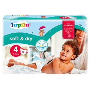 lupilu® Dětské pleny Soft & Dry, velikost 4 Maxi, 50 kusů