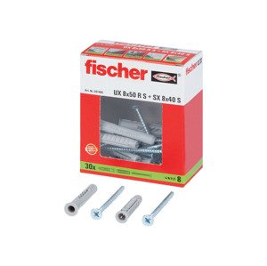 fischer Sada hmoždinek (UX 8 x 50 R + SX 8 x 40 + šrouby)