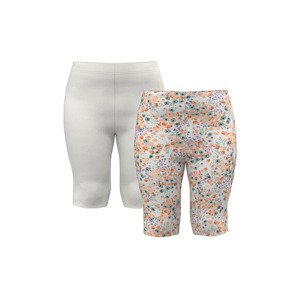 lupilu® Dívčí capri legíny, 2 kusy (134/140, vzor/bílá)