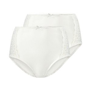 esmara® Kalhotky s krajkou, 2 kusy (XL (48/50), bílá)