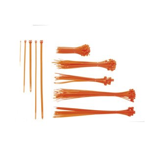 PARKSIDE® Sada vázacích pásků na kabely, 250dílná (fluorescentní oranžová)