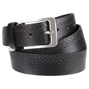 LIVERGY® Pánský kožený pásek (adult#male, 125, černá)