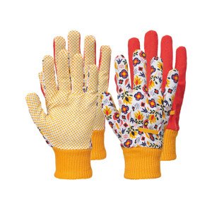 PARKSIDE® Zahradní rukavice, 2 páry (adult#unisex, 7, žlutá/oranžová)