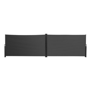LIVARNO home Dvojitá boční markýza, 160 x 600 cm, antracitová (polyester#Odolný vůči UV záření#markýza)