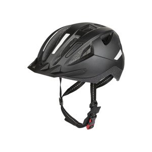 CRIVIT Dámská / Pánská cyklistická helma s koncovým světlem (černá matná L/XL 59–64)