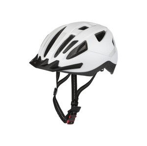 CRIVIT Dámská / Pánská cyklistická helma s koncovým světlem (bílá matná S/M 54–59)