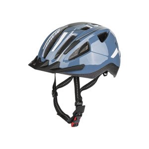 CRIVIT Dámská / Pánská cyklistická helma s koncovým světlem (modrá S/M 54–59)