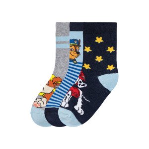 Chlapecké ponožky, 3 páry (31/34, Tlapková patrola)