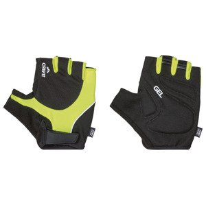 CRIVIT Dámské / Pánské cyklistické rukavice (7, černá/žlutá)