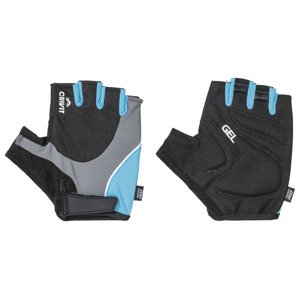 CRIVIT Dámské / Pánské cyklistické rukavice (7, černá/šedá/modrá)