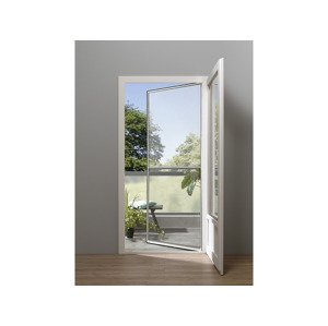 LIVARNO home Hliníkový dveřní rám se síťkou proti hmyzu, 1,0 x 2,1 m (bílá)