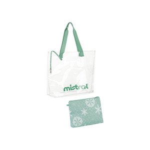 esmara® Mistral Plážová taška (zelená/transparentní)