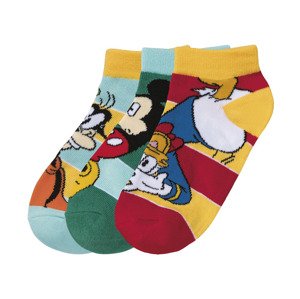 Chlapecké ponožky, 3 páry (31/34, Mickey Mouse/Donald/Goofy)