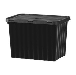 LIVARNO home Box s výklopným víkem, 25 l (černá/šedá)