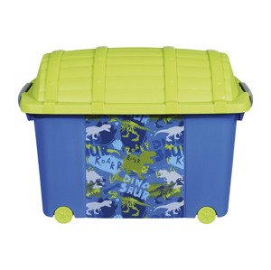 LIVARNO home Úložný box s kolečky, 45 l (dinosaurus)