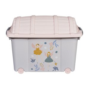 LIVARNO home Úložný box s kolečky, 45 l (princezna)