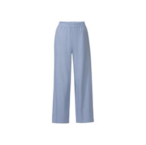 esmara® Dámské lněné kalhoty (34, modrá)