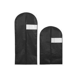 LIVARNO home Závěsný organizér / Organizér na boty / Obal na oděvy / Úložný box pod postel (obal na oděvy, 2 kusy/černá)