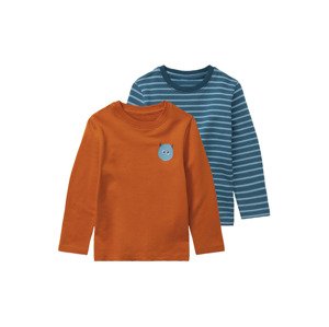 lupilu® Chlapecké termo triko s dlouhými rukávy, (122/128, pruhovaná/oranžová)