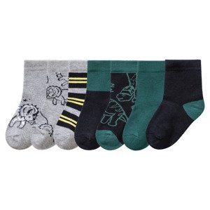 lupilu® Chlapecké ponožky s BIO bavlnou, 7 párů (19/22, šedá / petrolejová / námořnická modrá)