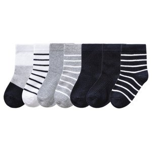 lupilu® Chlapecké ponožky s BIO bavlnou, 7 párů (19/22, bílá / šedá / námořnická modrá)