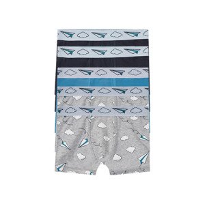 lupilu® Chlapecké boxerky s BIO bavlnou, 5 kusů (98/104, vzorovaná / navy modrá / modrá)