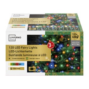 LIVARNO home Světelný LED řetěz, 120 LED (barevná)