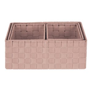 LIVARNO home Závěsný regál / Sada košů / Úložný koš (sada košů růžová, 4 díly)