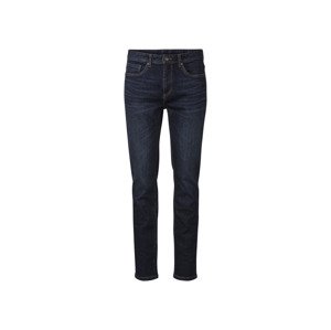 LIVERGY® Pánské džíny „Slim Fit“ (46 (30/32), tmavě modrá / opraná)