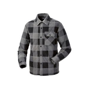 PARKSIDE® Pánský flanelový overshirt (M (48/50), šedá)