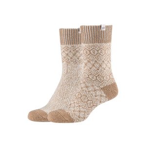 Skechers Dámské měkké ponožky, 2 páry (35-38, vzor/béžová)