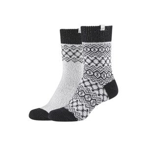 Skechers Dámské měkké ponožky, 2 páry (39-42, vzor/černá)