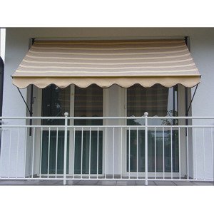 Angerer Upínací markýza Angerer (šířka 200 cm, béžová s hnědými pruhy)