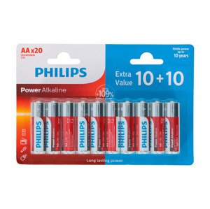 Philips Alkalická baterie AA / Aaa, 20 kusů (aa/lr6)