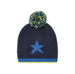 lupilu® Chlapecká pletená čepice (child#male, 86/98 (12-36 měsíců), hvězda/navy modrá/modrá)