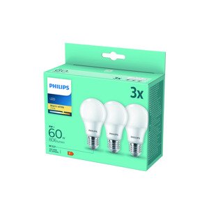 PHILIPS LED žárovka, 3 kusy (patice E27)