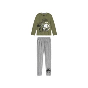 Chlapecké pyžamo (98/104, zelená / šedá Jurský svět)