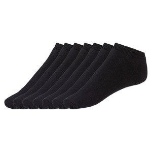 LIVERGY® Pánské nízké termo ponožky s BIO bavlnou, 7 párů (39/42, černá)
