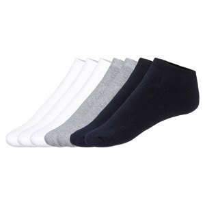 LIVERGY® Pánské nízké termo ponožky s BIO bavlnou, 7 párů (39/42, navy modrá / šedá / bílá)