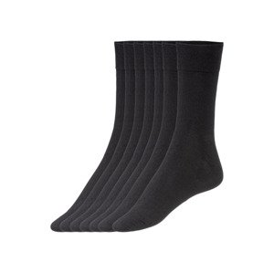 LIVERGY® Pánské ponožky s BIO bavlnou, 7 párů (43/46, černá)
