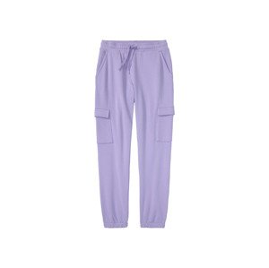 pepperts!® Dívčí cargo tepláky (134/140, lila fialová)