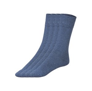 LIVERGY® Pánské ponožky s BIO bavlnou, 4 páry (39/42, modrá)
