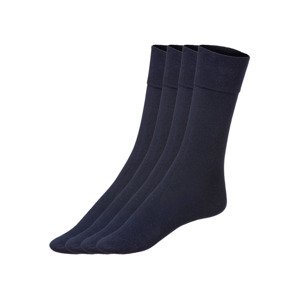 LIVERGY® Pánské ponožky s BIO bavlnou, 4 páry (39/42, navy modrá)