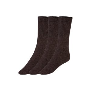 LIVERGY® Pánské ponožky, 3 páry (39/42, hnědá)