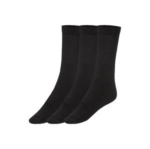 LIVERGY® Pánské ponožky, 3 páry (39/42, černá)