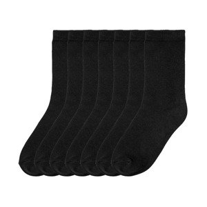 pepperts!® Dívčí ponožky s BIO bavlnou, 7 párů  (31/34, černá)