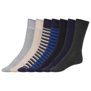 LIVERGY® Pánské ponožky s BIO bavlnou, 7 párů (43/46, béžová / šedá / antracitová)