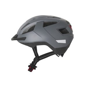 CRIVIT Cyklistická helma s koncovým světlem (L/XL 59–64 cm, šedá matná)