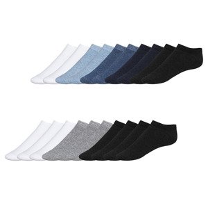 LIVERGY® Pánské nízké ponožky s BIO bavlnou, 10 párů